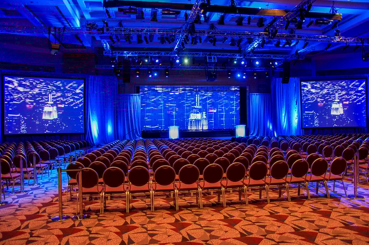 small ballroom setup